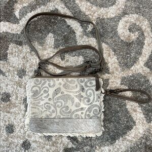 Myra Bag Gray and Cream Crossbody